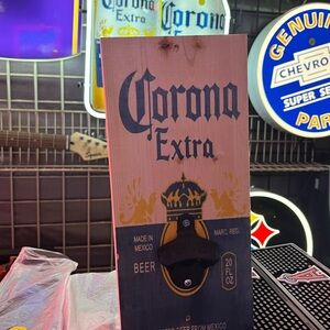 Corona Extra Wall-Mounted Bottle Opener manCave handmade 12“ x 5.5“